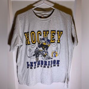 Vintage 90s Lethbridge pronghorns graphic shirt